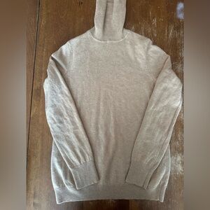 Talbots Classic Tan Turtleneck Sweater 100% cashmere